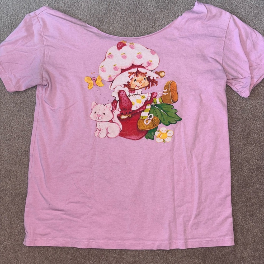 Pink Kids Shirt with Cartoon Print